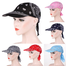 Load image into Gallery viewer, Fashion Womens Visor Hat Sunhat Printed Head Scarf Keep Warm Cap Topee