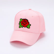 Load image into Gallery viewer, New Korean Cotton Hat Embroidery Baseball Cap Rose Embroidery Cap Lipprint Tide Hat