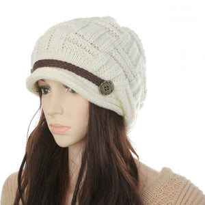 Autumn Winter Warm Hat for Women Beanie Chunky Knit Baggy Hat Warm Ski Hat Cap Headwear female Knitted Hat