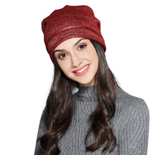 Load image into Gallery viewer, Women Stretch Knitted Beanie Hat Slouchy Glitter Casual Outdoor 2019 Autumn Winter Hat Warm Wool Cap Headwear Hip Hop Bonnet