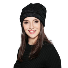 Load image into Gallery viewer, Women Stretch Knitted Beanie Hat Slouchy Glitter Casual Outdoor 2019 Autumn Winter Hat Warm Wool Cap Headwear Hip Hop Bonnet